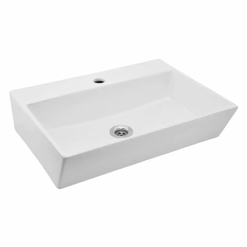 Jaquar Kubix Tabletop Rectangle Wash Basin - White