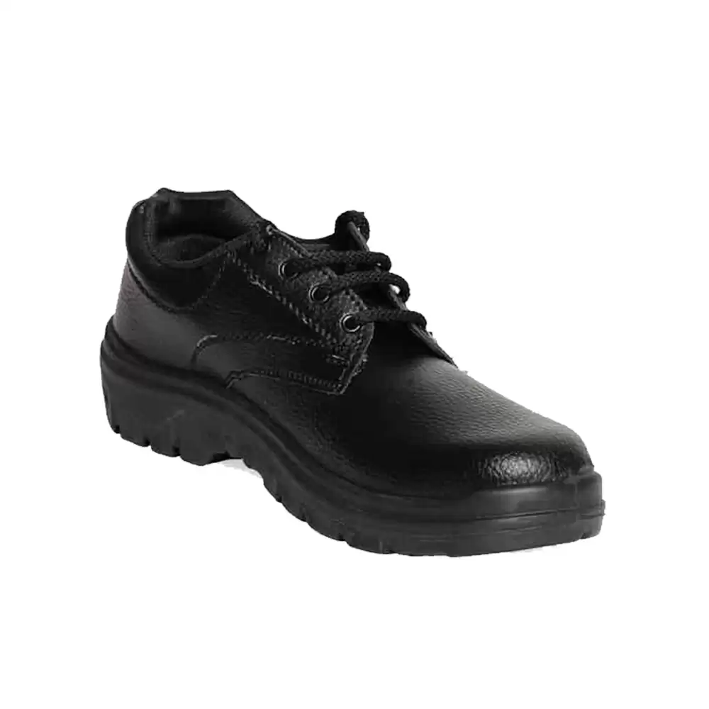 Safari Pro Power PVC Steel Toe Labour Safety Shoes, Size-6 (Black)