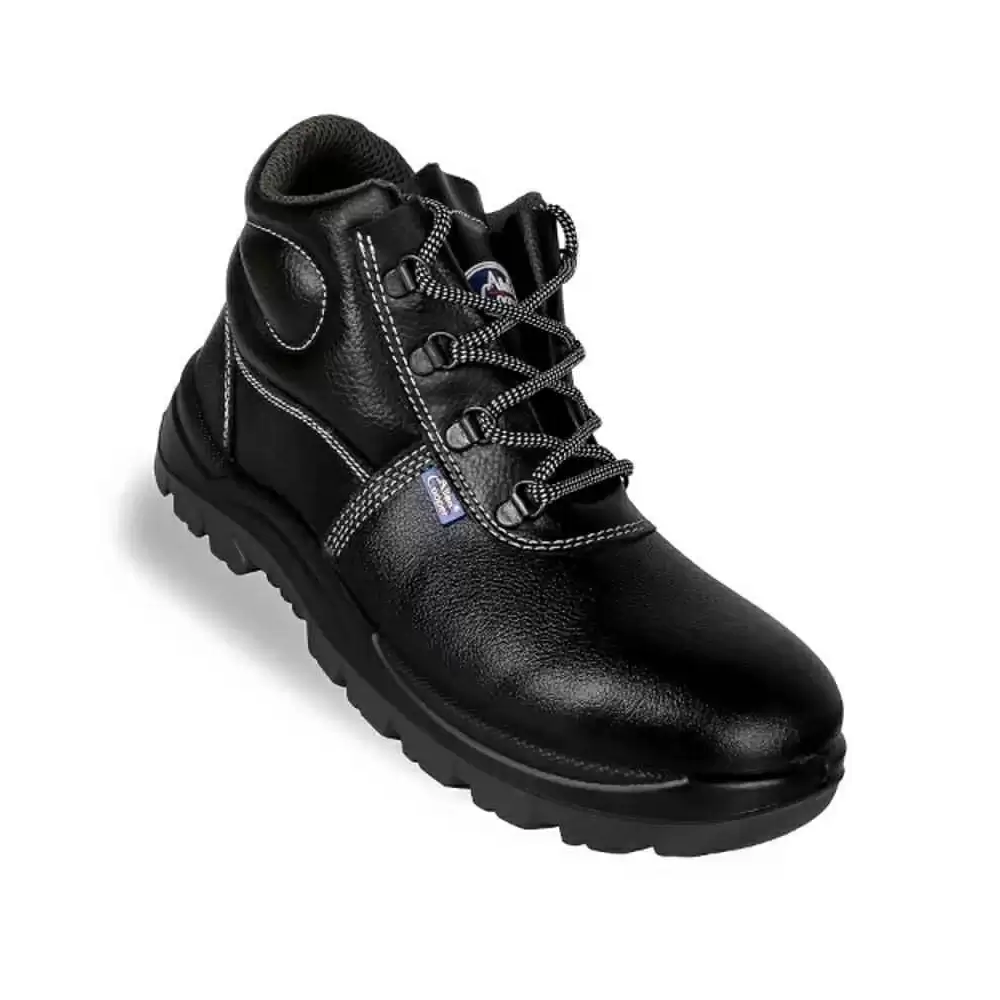 Allen Cooper AC 1008 Antistatic Steel Toe Work Safety Shoes, Size-6 (Black & Grey)