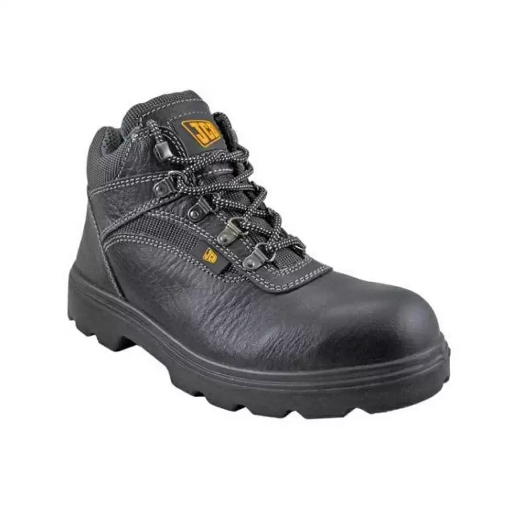 JCB Excavator Steel Toe Work Safety Shoes, Size-9 (Black)