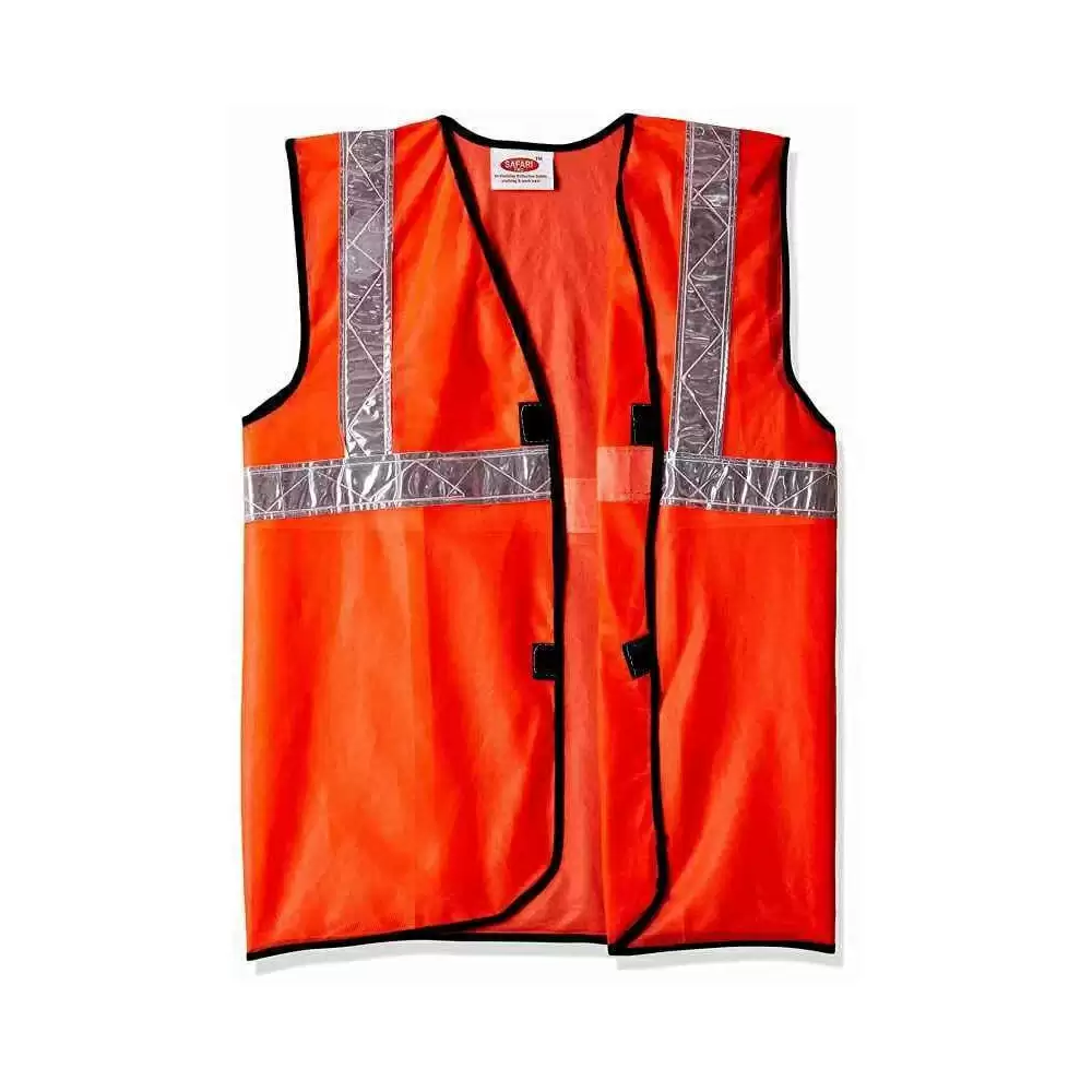 Safari Pro 2 Inch Fabric Type Reflective Safety Jacket, Orange