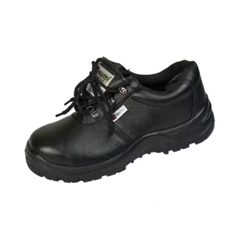 Heapro HI-501 Leather Low Ankle Work Safety Shoes Size: 11 (Black)