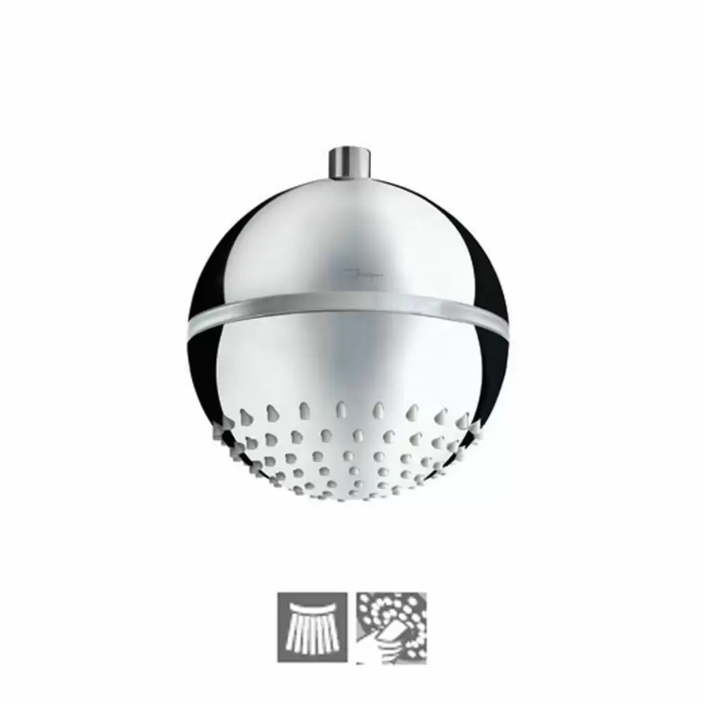 Jaquar Single Flow 180 mm LED Circular Overhead Shower with Rubit Cleaning System - Chrome