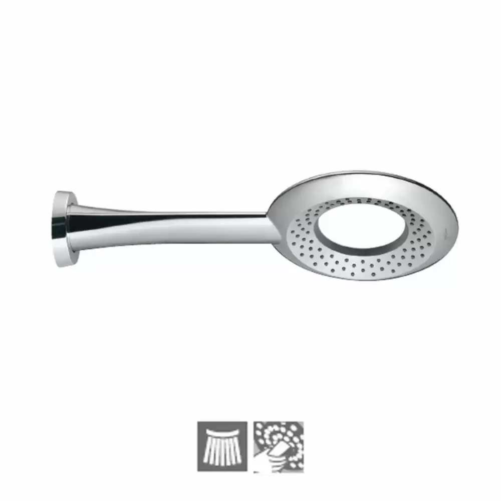 Jaquar Single Flow 250 mm Round Overhead Shower with Rubit Cleaning System - Chrome