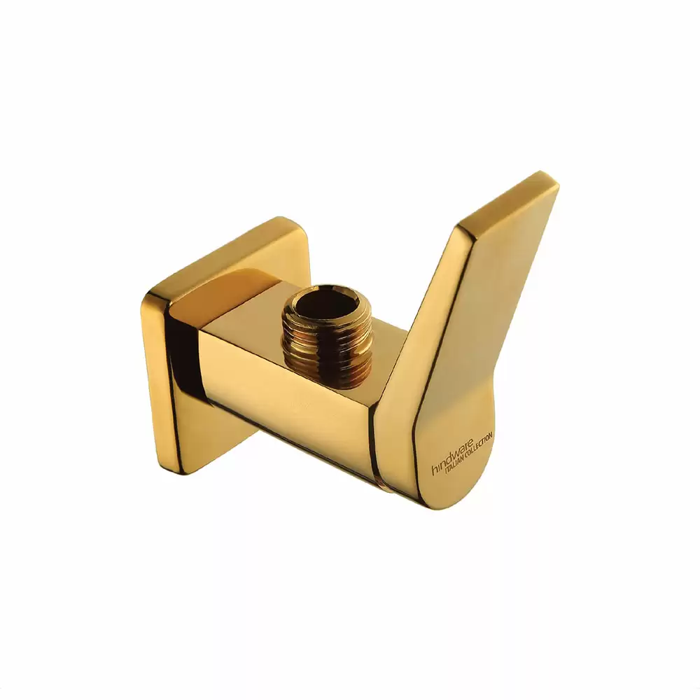 Hindware Italian Collection Angular Stop Cock with Wall Flange - Gold