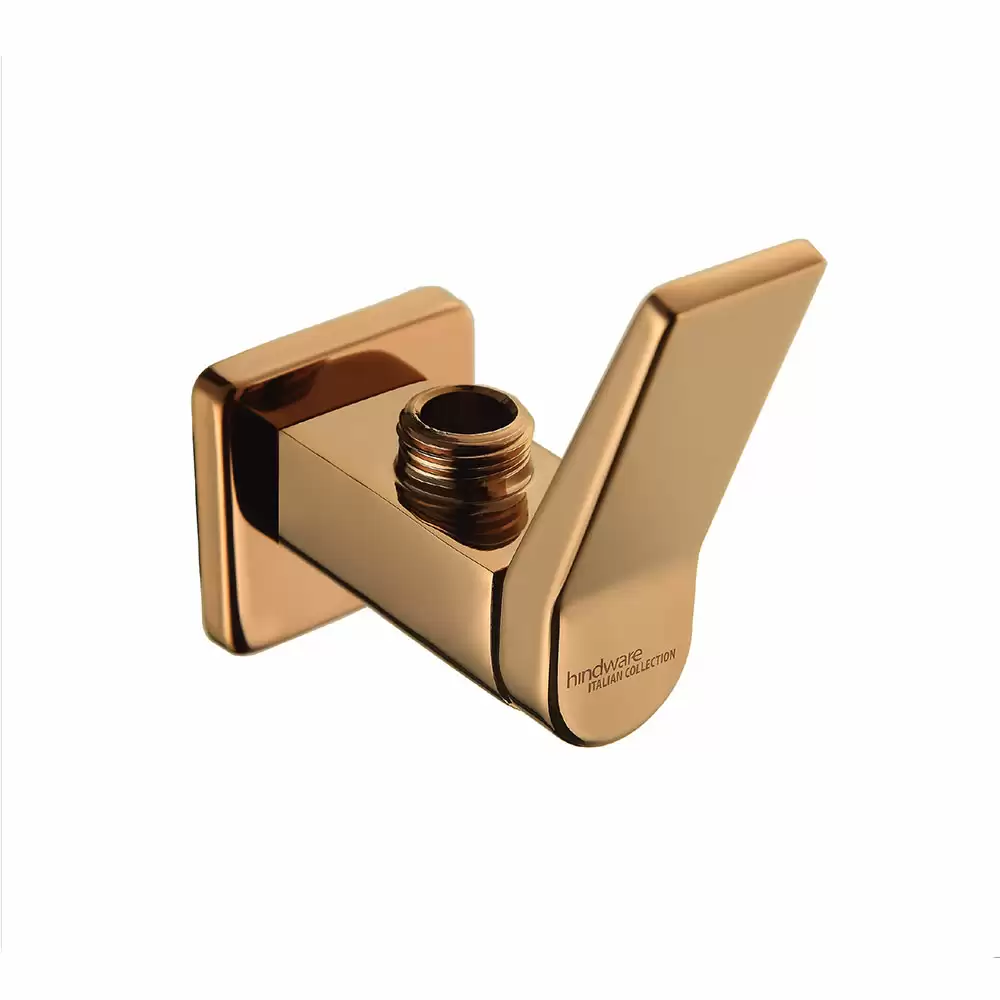 Hindware Italian Collection Angular Stop Cock with Wall Flange - Rose Gold