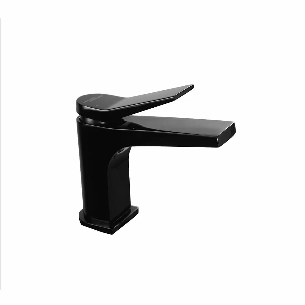 Hindware Italian Collection Single Lever Basin Mixer without Popup Waste - Chrome Black