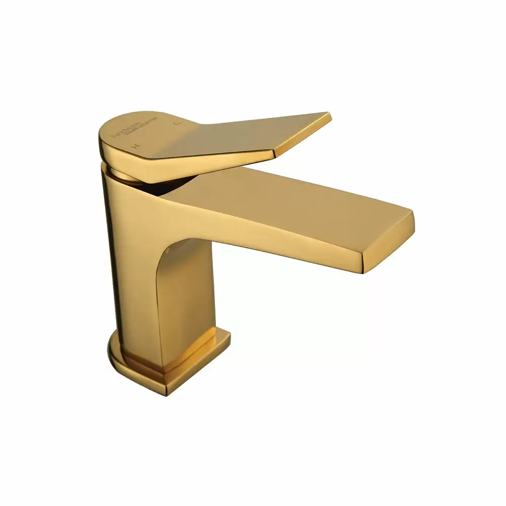 Hindware Italian Collection Single Lever Basin Mixer without Popup Waste - Gold