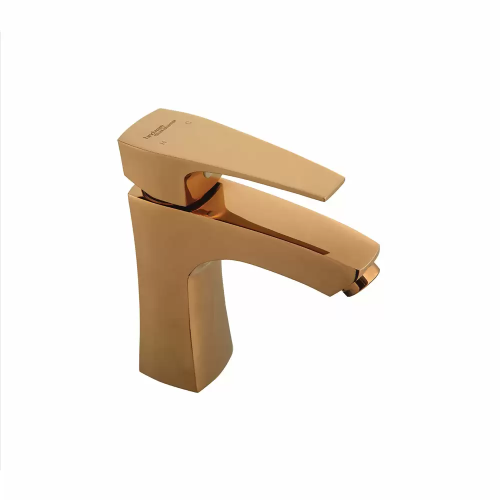 Hindware Italian Collection Single Lever Basin Mixer without Popup Waste - Rose Gold