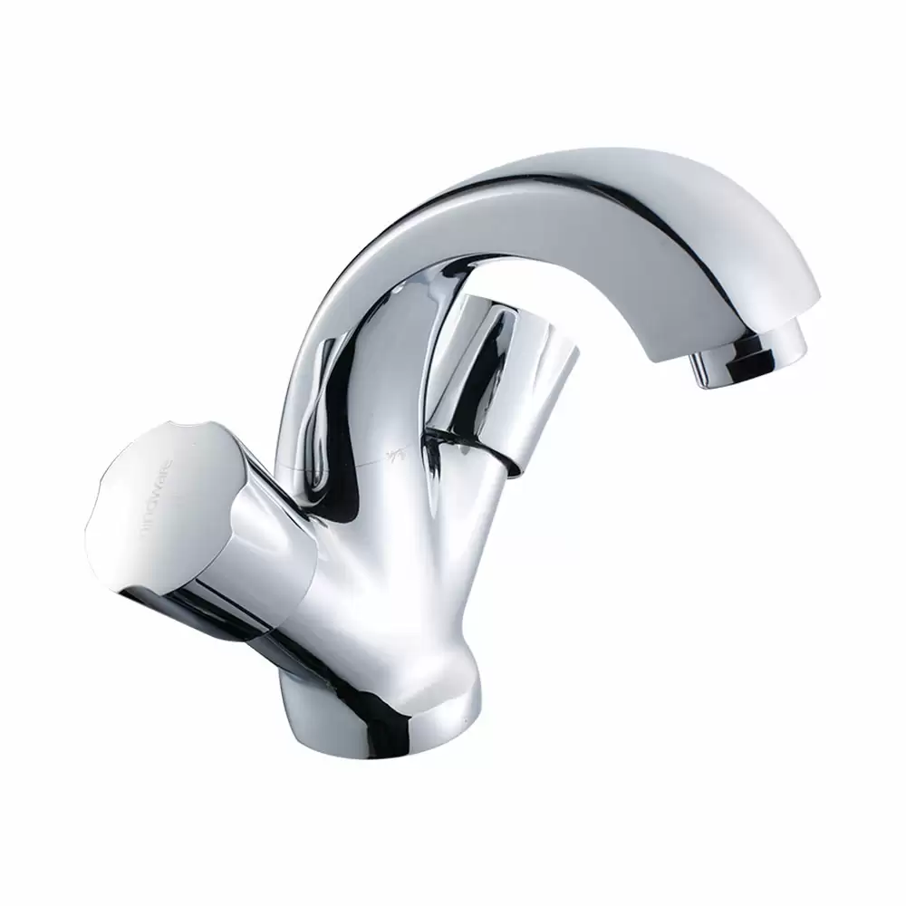 Hindware Contessa Neo Central Hole Basin Mixer without Popup - Chrome