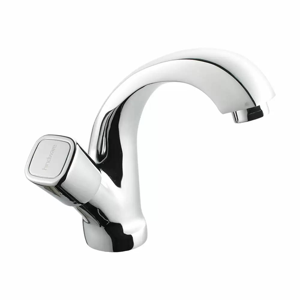 Hindware Dove Swan Neck Tap with Left Hand Operating Knob - Chrome