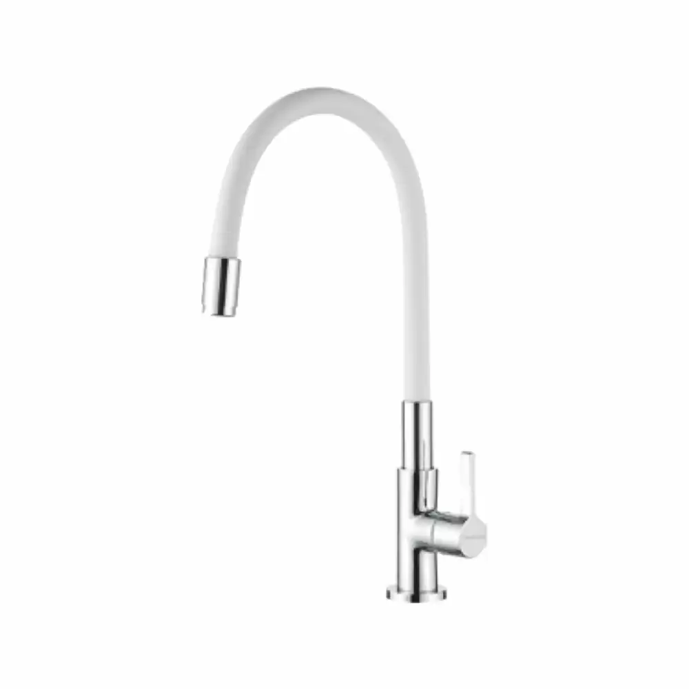 Hindware Italian Collection Sink Cock with Flexible Spout - White