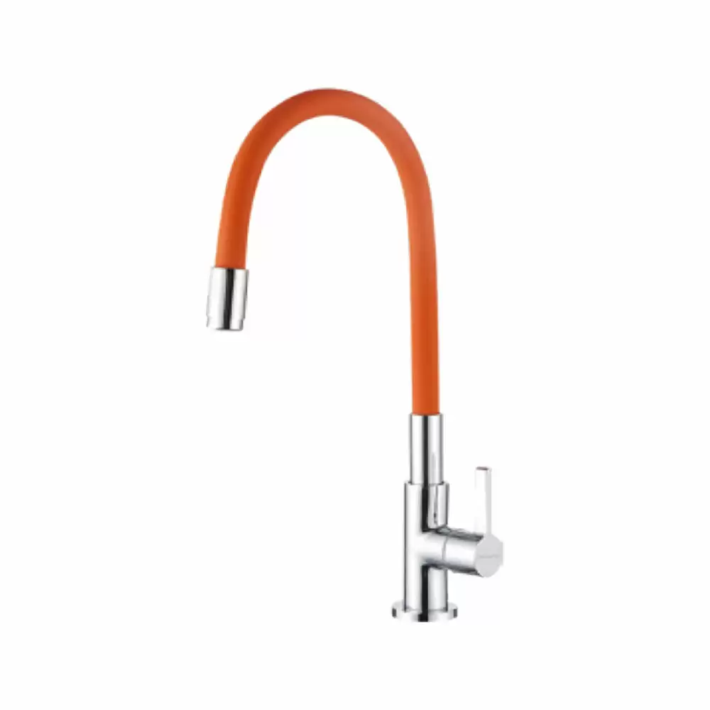 Hindware Italian Collection Sink Cock with Flexible Spout - Orange