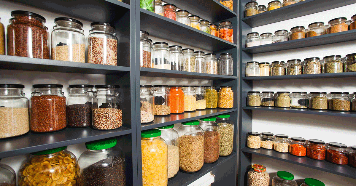 Dry items storage racks