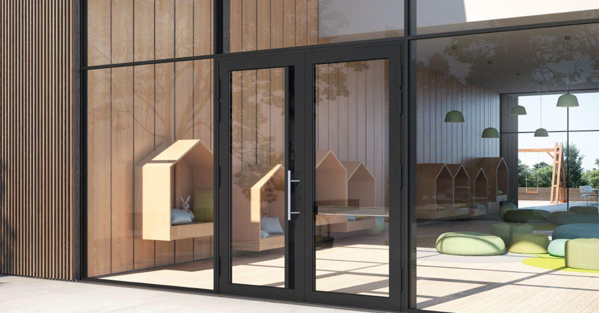 Hybrid Doors Made of Aluminum and Wood