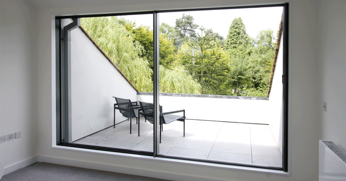 Glass Balcony Door With Thin Frame