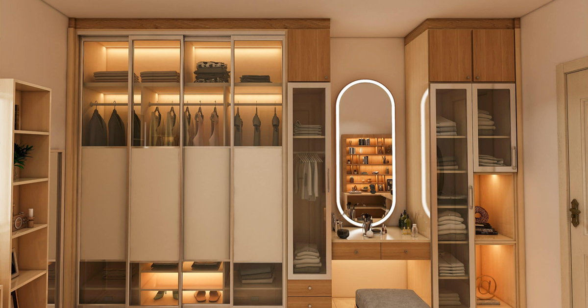 Lavish Modular Wardrobe Design With Panelling
