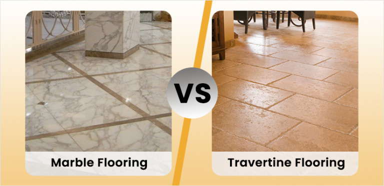 Marble Vs Travertine Flooring A Complete Comparision   Marble Flooring Vs Travertine Flooring 768x373 