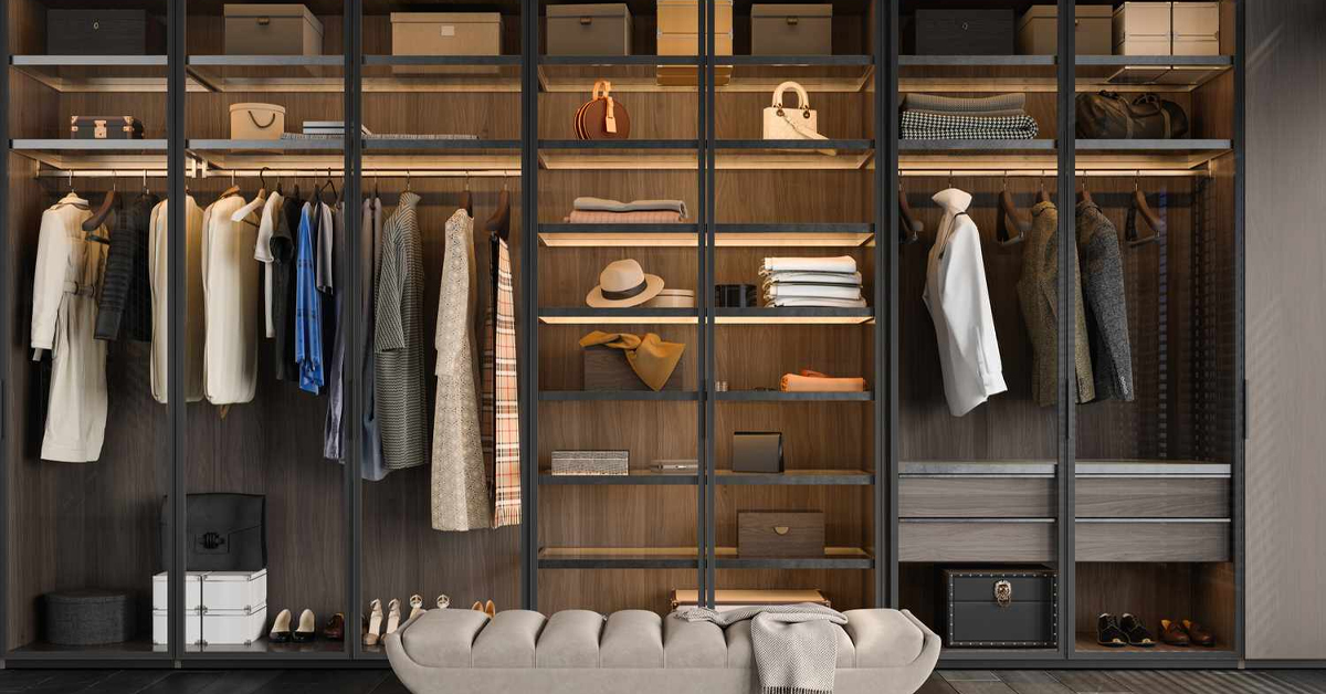 Open Concept Wardrobe Design for Sleek Look