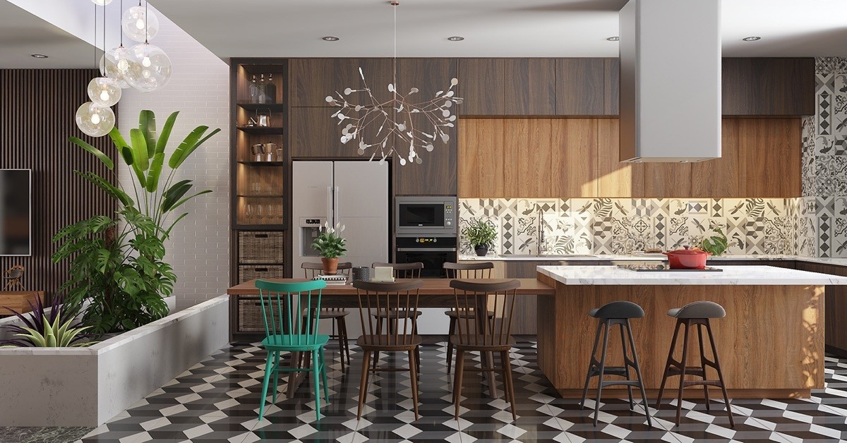 Playing With Geometric Shapes in a Modern Kitchen Design