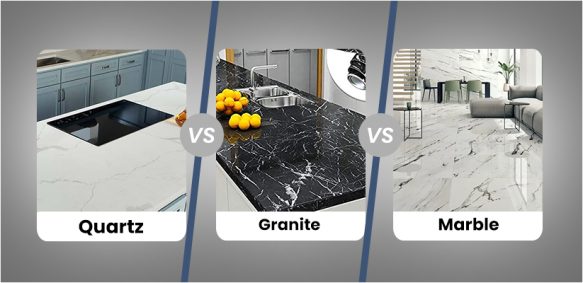 Quartz vs Granite vs Marble vs Corian vs Caesarstone