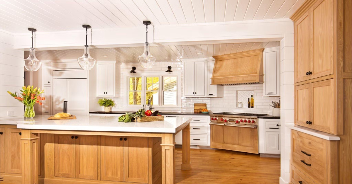 Wooden Kitchen Interior Design with White Finish