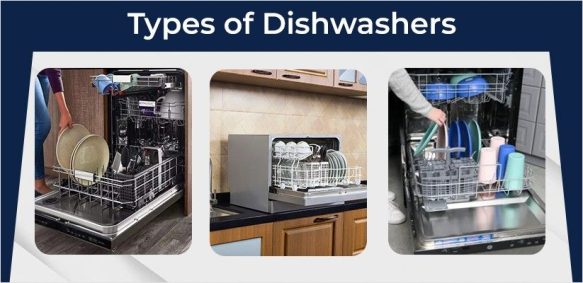Common Types of Dishwashers & Their Sizes- A Complete Buying Guide ...
