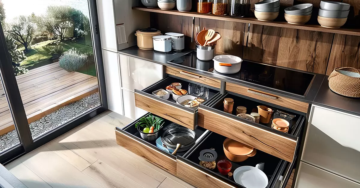 Opt For Pull-out Pantry Options Or Sliding Shelves