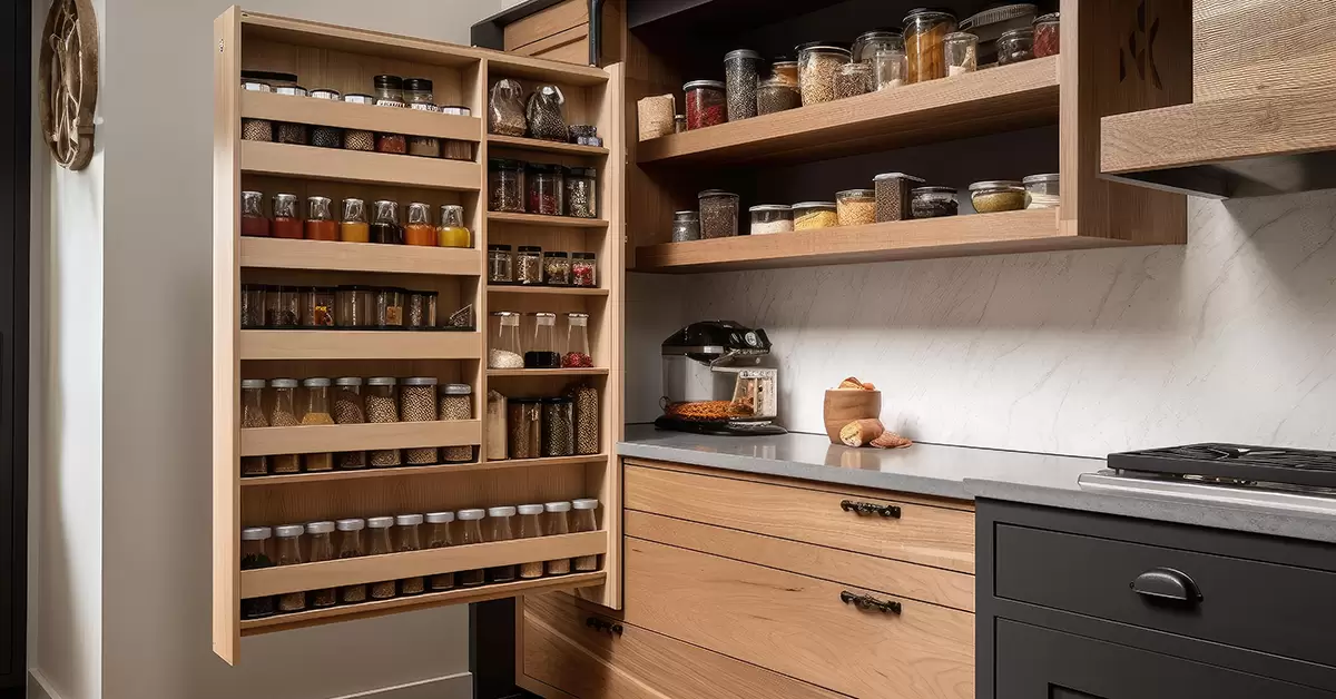 Stack Baskets In A Small Pantry Storage Space