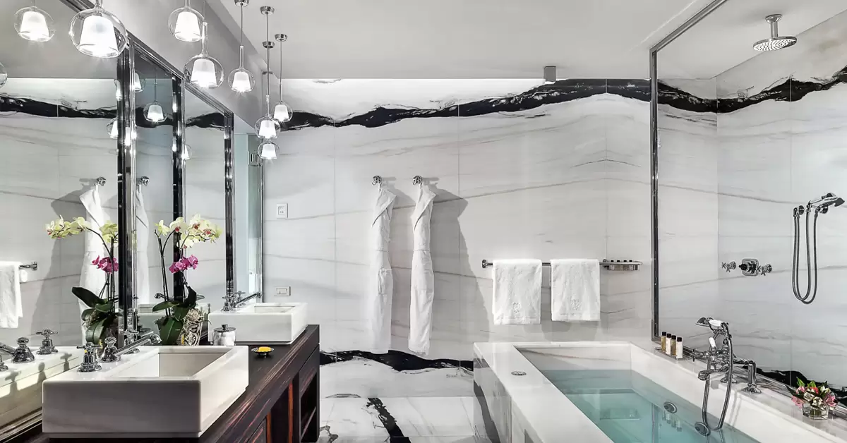 Spa-Inspired Bathrooms in A Hotel-Like Home