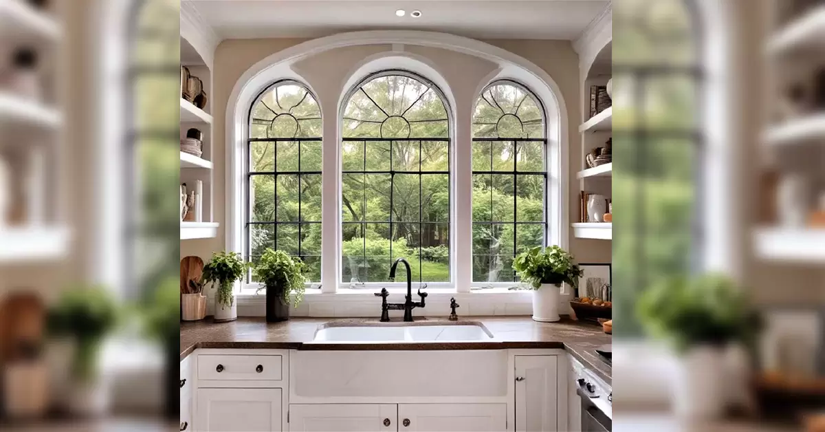 Arched Windows With Stained Glass