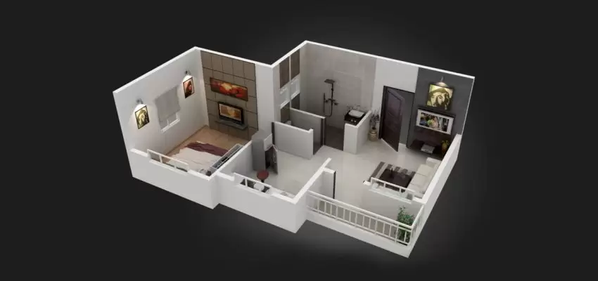 1BHK Interior Design Cost: