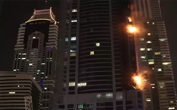 Dubai’s Torch Tower engulfed in fire