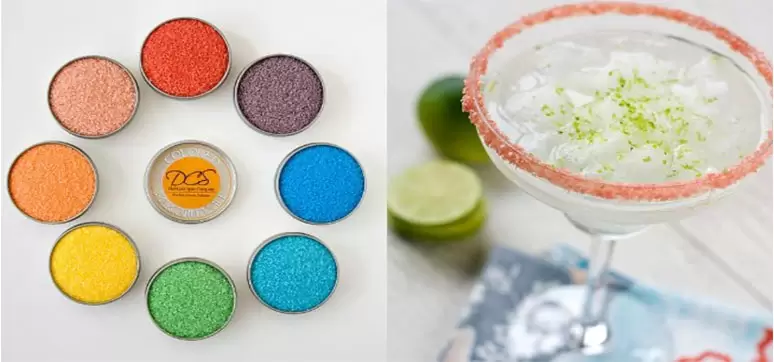 colored margarita salt