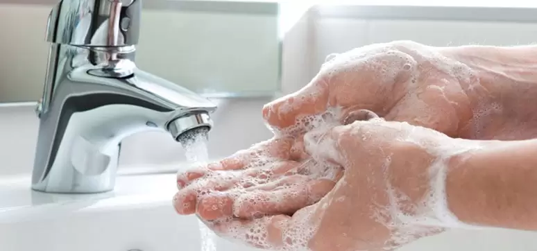 washing hands