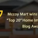 Mccoy Mart Wins Feedspot’s Home Improvement Blog Award