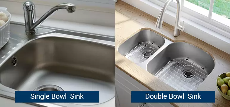 Single Bowl vs Double Bowl sink and pros and cons