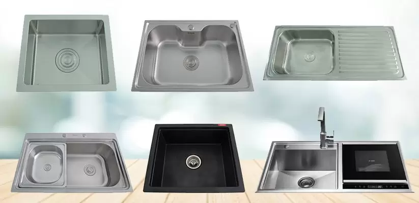 types of kitchen sinks