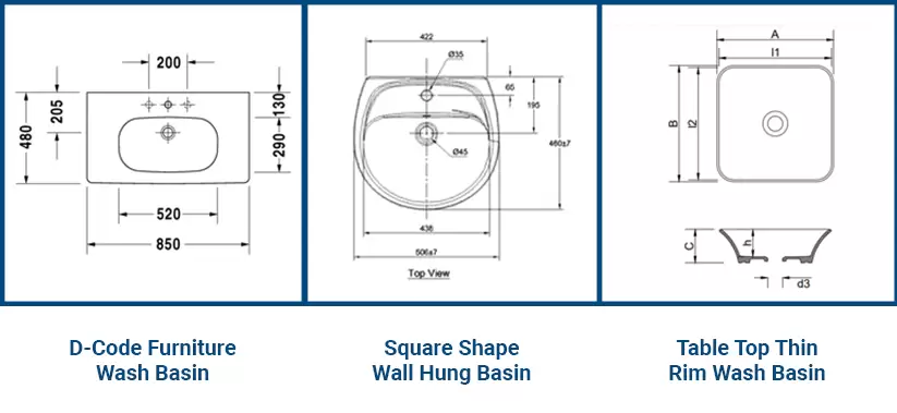 Wash basin small size