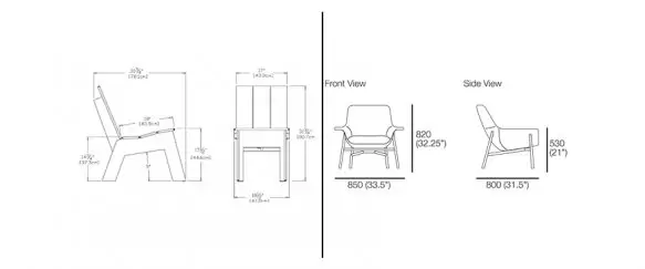 Sneak peek into the various sizes of chairs