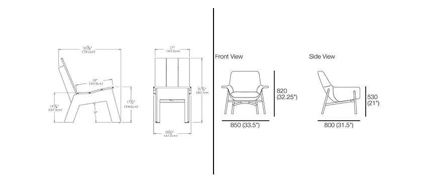 Sizes of Chair