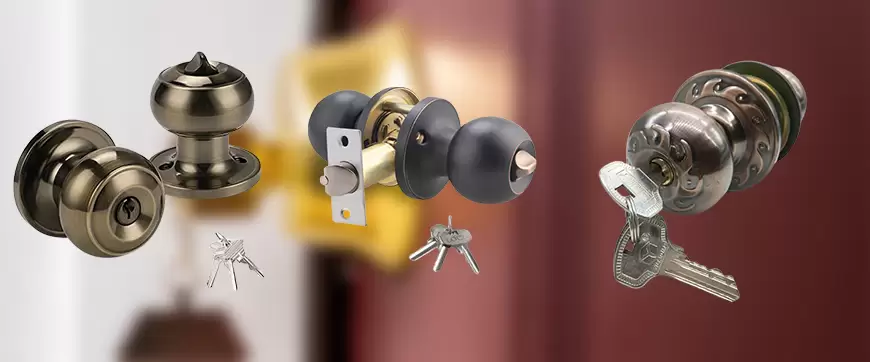  Keyed Door knobs