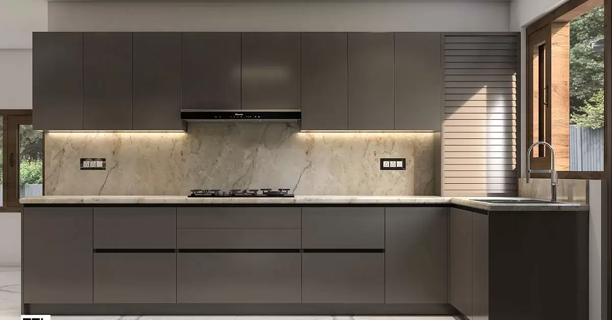 L-shaped Modular Kitchen Design