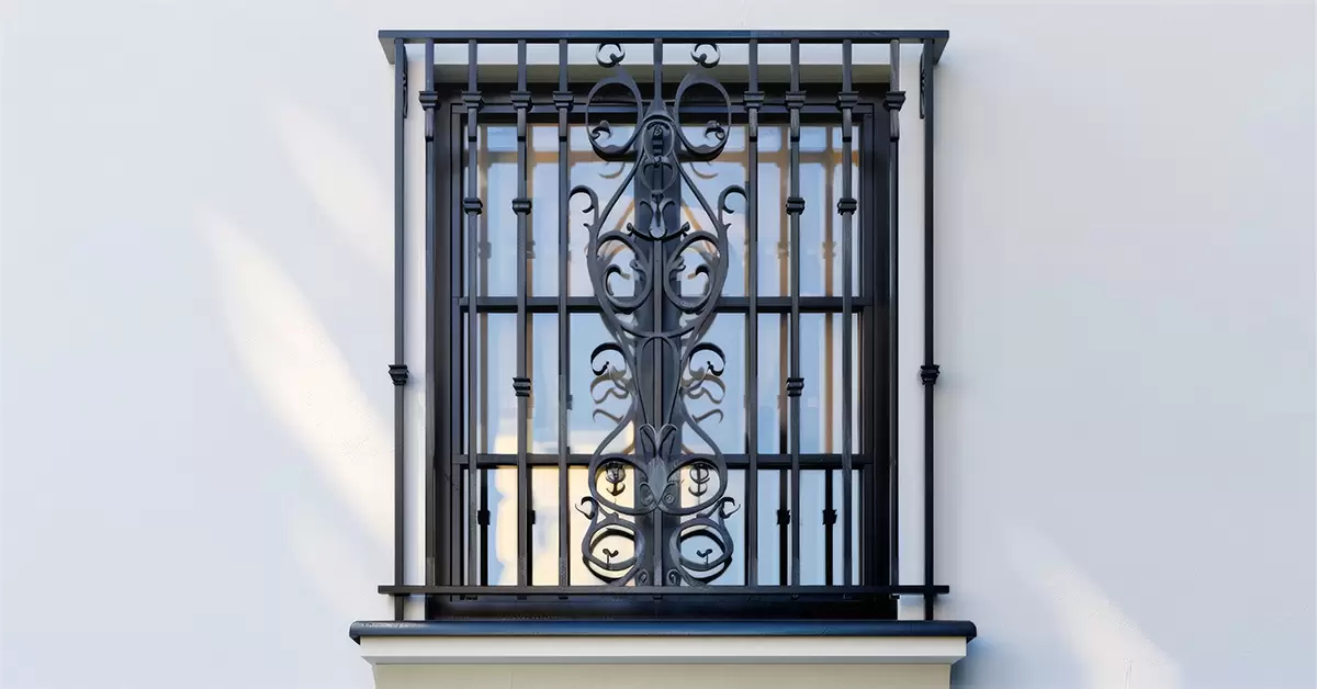 Vintage Ironwork Grill Design