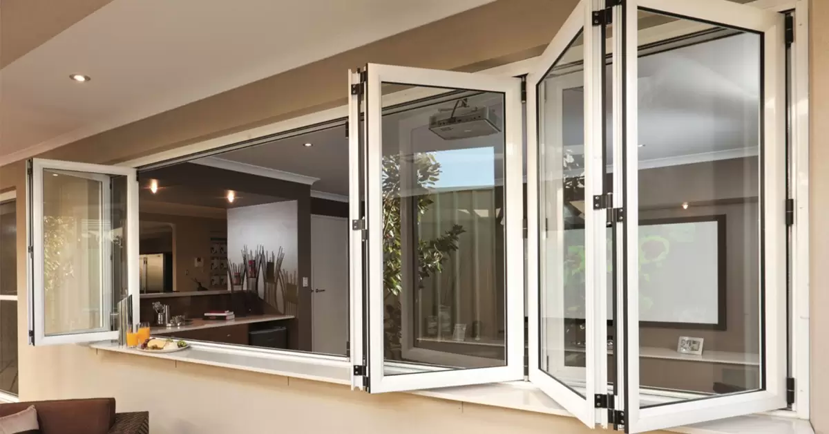 Aluminium Bi-Fold Sliding Windows