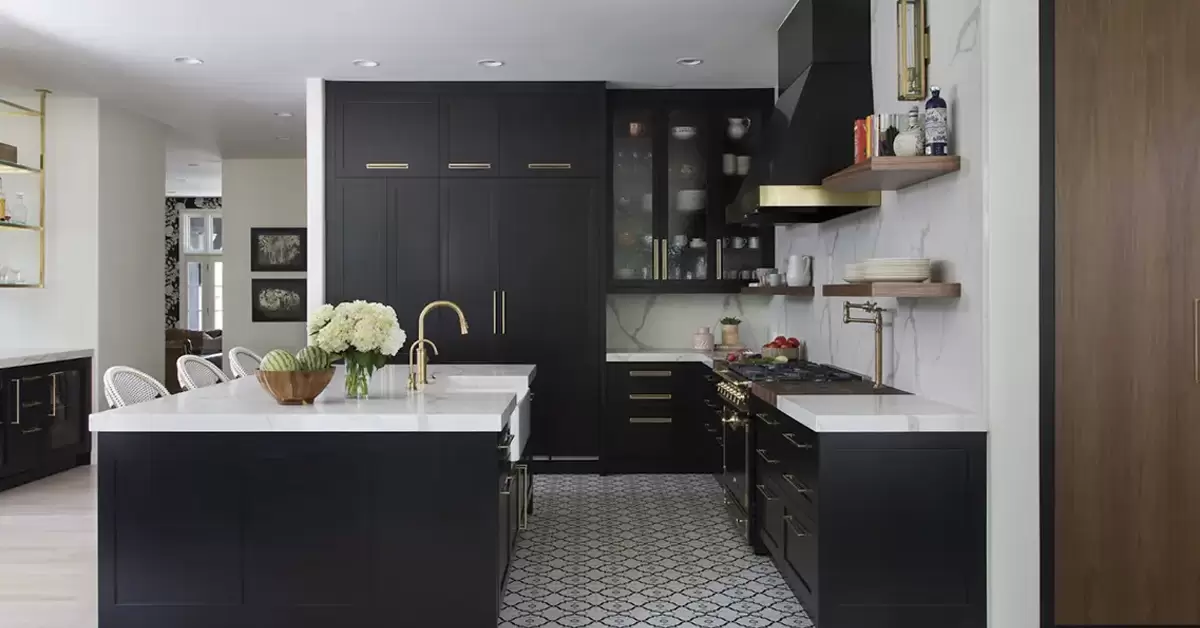 Bold Contrast With Dark Cabinetry