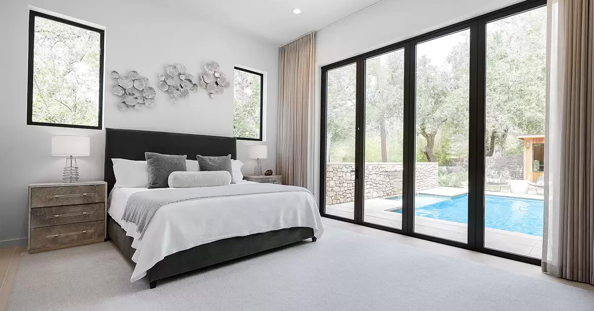 Aluminium Sliding Door for Bedroom and Study Room