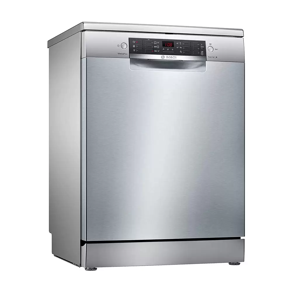 Bosch Series-4 60 cm Free Standing Dishwasher, Capacity 14 Plate Setting - (Silver Inox)