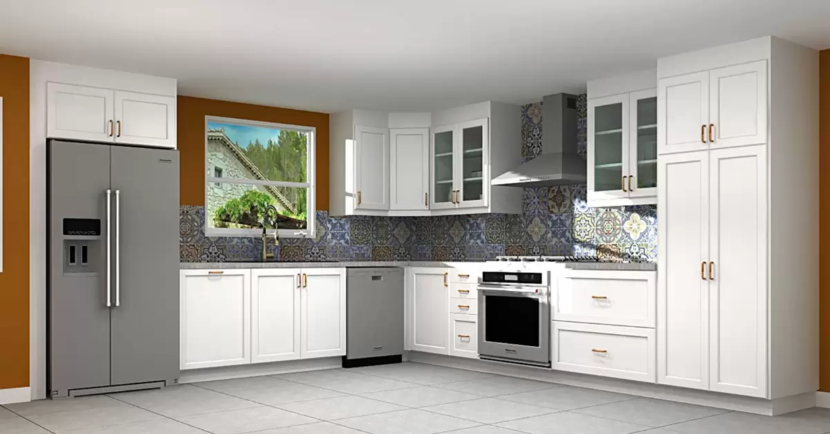 Double The Potential L-shaped Kitchen Interior Design