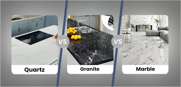 Quartz vs Granite vs Marble vs Corian vs Caesarstone for Countertops